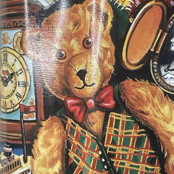 Vintage 1997 Teddy Bear Tin by Olive Can Co. The Silver Crane Co. England - Picture 7 of 9